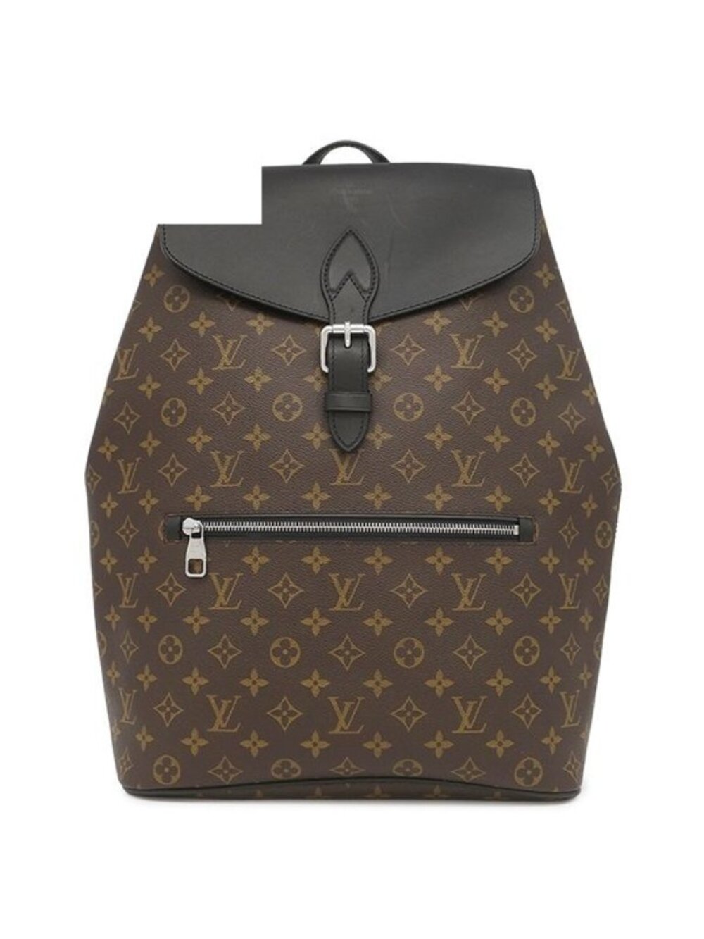Louis Vuitton Backpack Parc Monogram Macassar Black Silver Brown